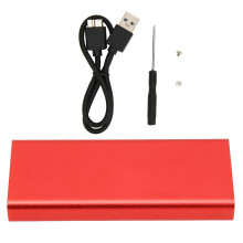 External Solid State Drive For Laptop And Pc, Slim Design Red Aluminum Alloy Enclosure Plug And Play Portable Ssd, High Speed Transfer 6Gbps Wide Syst