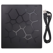 Ultratynd bærbar DVD-afspiller, plug and play optisk drev med USB 3.0 og TYPE C til bærbare og stationære computere, alt-i-en-computere