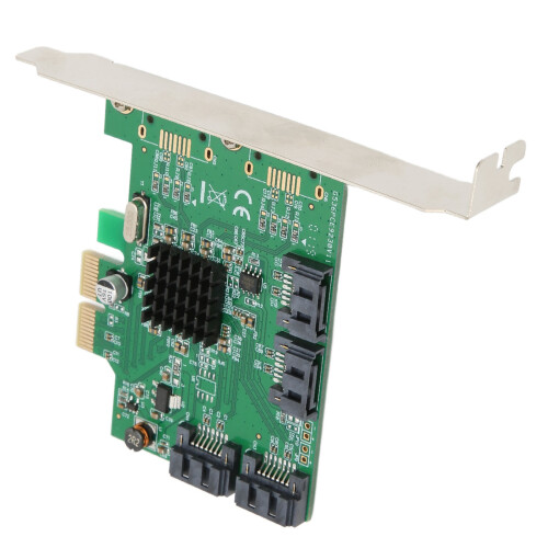PCIe 3.0 SATA Controller Expansion Card 4 Port Adapter with Asmedia1064 Chipset for RAID Support and Windows Mac Linux Compatibility 2