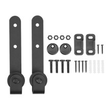 Sliding Barn Door Hardware Kit Track Hanger for Wardrobe Furniture Cup