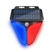 Lampes de sécurité solaires, alarme lumineuse à détecteur de mouvement avec son de 90 dB, applique murale solaire extérieure étanche pour