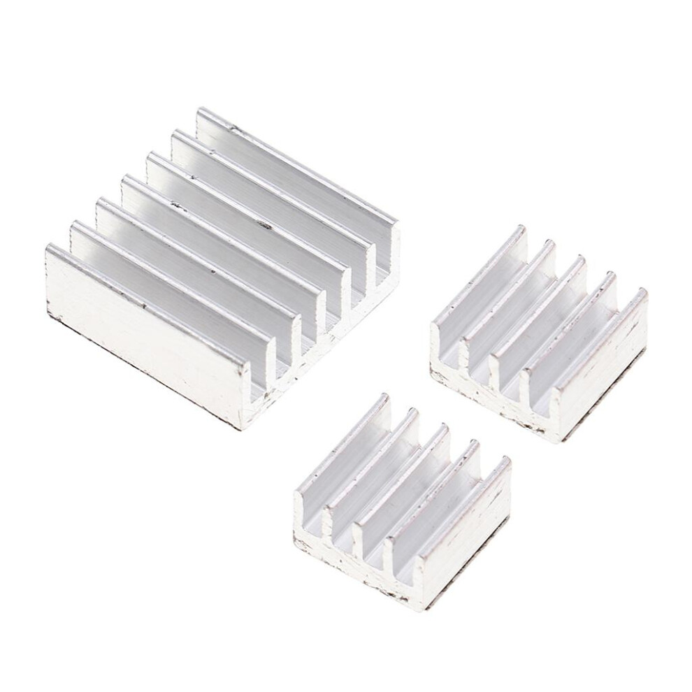 3Pcs Aluminum Heatsink Cooler Fins Adhesive Kit For Cooling Raspberry 6901423037021