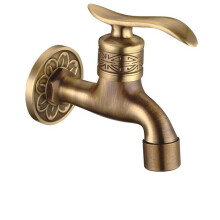 Antique Brass Mop Faucet Garden Washer Faucet Outdoor Mop Sink