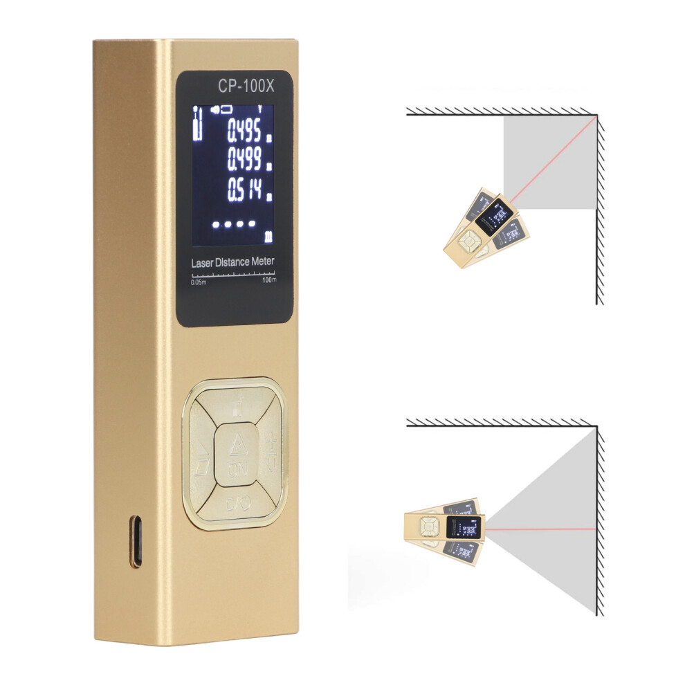 Digital Laser Distance Meter 100M Backlit Lcd, Ip54, 1.5Mm 8711371581518