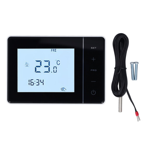 Thermostat programmable NTC 2,5 m pour chauffage électrique 16A, précision de 0,5C 1