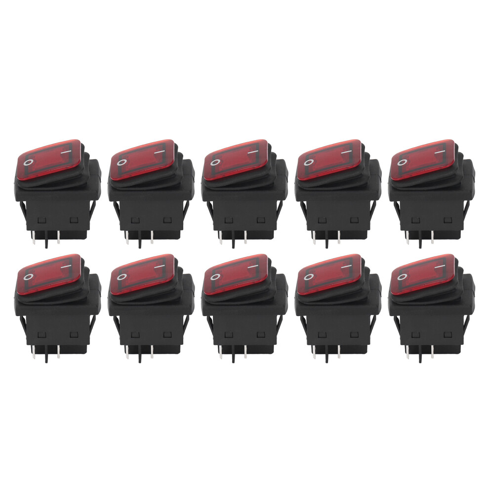 10Pcs 2-Position Rocker Switch 30A Ac 125V 250V Waterproof Ip55 Light 9371371580691