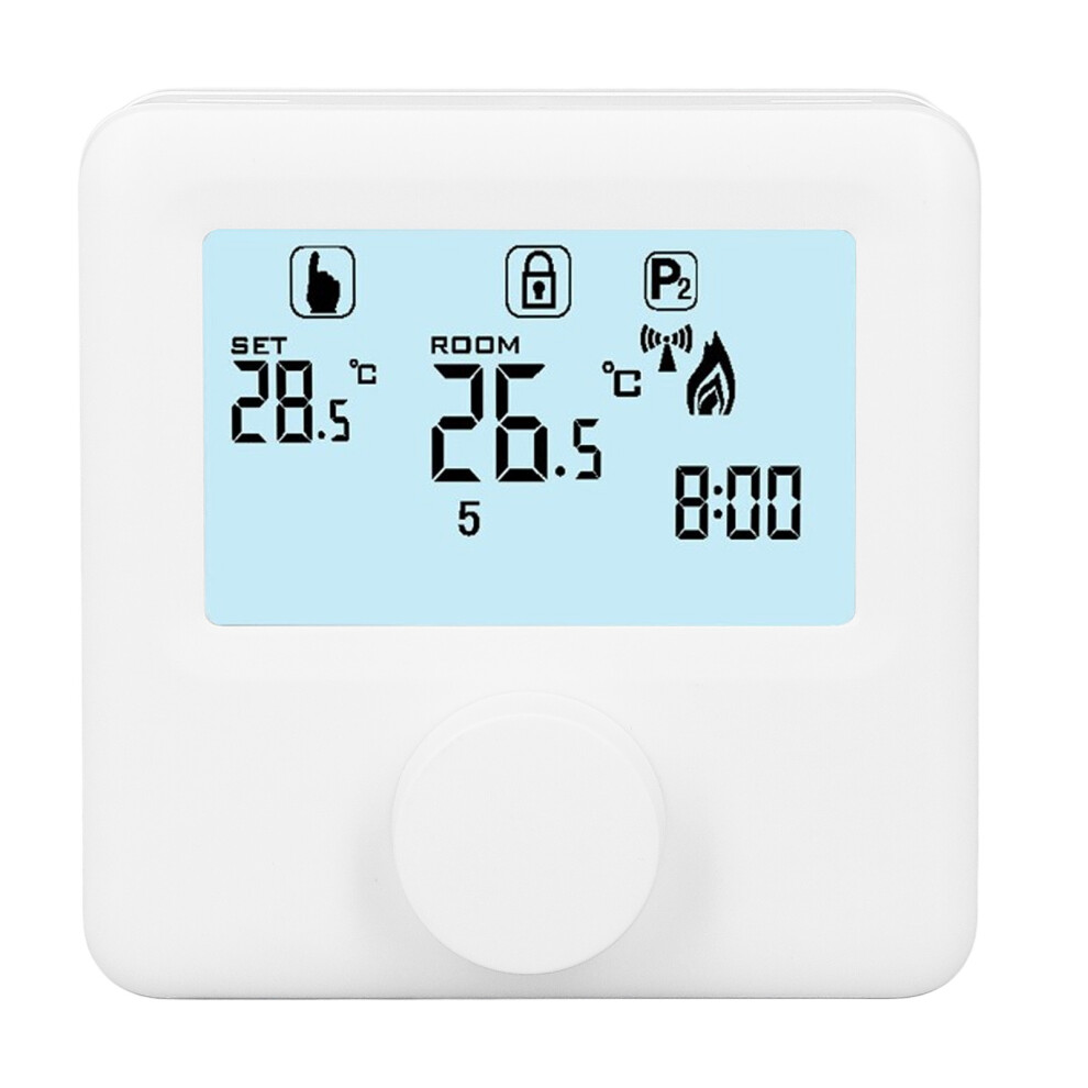 Digital Temp Controller Lcd Display Programmable Thermostat For Boiler 30Â230Vdc White 8701371581861
