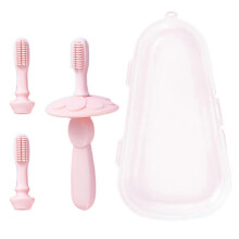 (As show, yellow) Toddler Toothbrush, Training Baby Toothbrush Silicone 2 Pack
