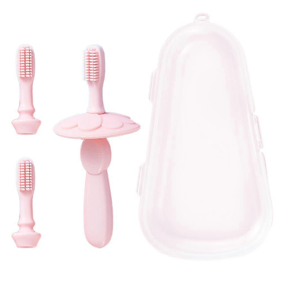 Kikidex (As Show, Yellow) Toddler Toothbrush, Training Baby Toothbrush Silicone 2 Pack