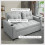 Homcom HOMCOM 2 Seater Pull Out Sofa Bed with Pockets for Living Room Light Grey 6
