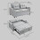 Homcom HOMCOM 2 Seater Pull Out Sofa Bed with Pockets for Living Room Light Grey 3