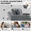 Homcom HOMCOM 2 Seater Pull Out Sofa Bed with Pockets for Living Room Charcoal Grey 5