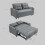 Homcom HOMCOM 2 Seater Pull Out Sofa Bed with Pockets for Living Room Charcoal Grey 3