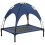 PawHut PawHut 76cm Elevated Dog Bed Cooling Raised Pet Cot UV Protection Canopy Blue 2