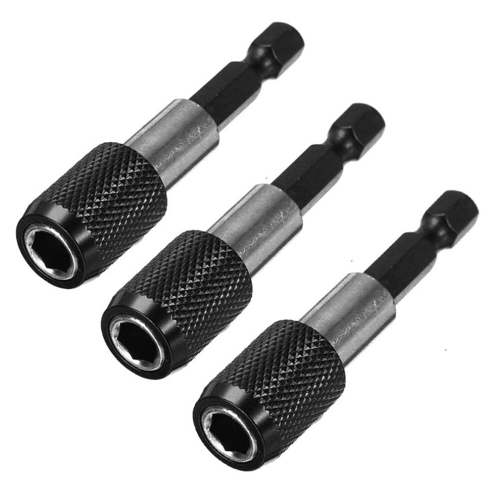 Magnetic Extension Chuck Adapter 3Pack 1/4Inch Hex Shank Quickrelease Bar Socket Screwdriver Bit Holder, 60Mm 9426802519044