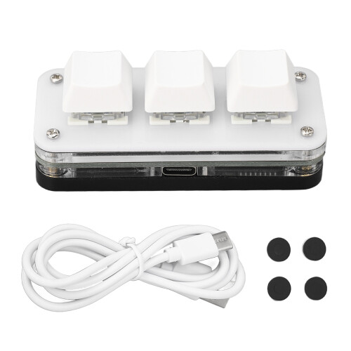 Programmable Keypad Mini Keyboard With Multi Step Operation Custom Script RGB Backlit Mechanical Switches Plug And Play Wireless Rechargable OSU