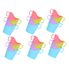 24Pcs Disposable Insulated Cup Holder Sleeves HeatResistant Paper for Hot Drinks and Parties