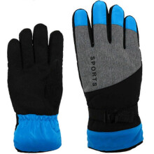 (As show, Orange) Extra Thick Warm Ski Golve Men Waterproof Fleecy Gloves Windproof Winter Outside Sport Snowboard