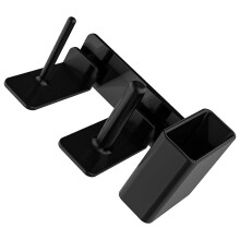 Cup Holder Dispenser with Lid and Straw Organizer, Side Mounted Drinkware Storage Rack for Breakroom