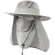 Hata Gréine Cosanta UPF50+ le Cosaint Aghaidhe Breathable agus Teicneolaíocht Triomú Tapa, Fabraic Uiscedhíonach agus Caipín Allamuigh