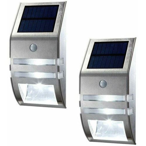 Waterproof Outdoor Lighting, Energy Saving Solar Powered Motion Sensor with LED Light Source Stainless Steel Casing, Induction Light Durable Material