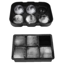 Silikon isbitbrett, fleksibelt non-stick design, stor isbitstørrelse, saktesmeltende is til cocktails, whisky, ispinner, melis, perfekt for
