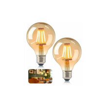 Ampoule globe décorative à économie d'énergie, ampoules LED à intensité variable avec mini ampoule Edison compacte, conception sans