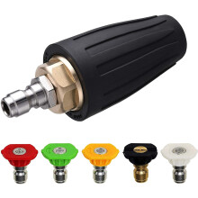 Trasforma la tua routine di pulizia, ugelli per idropulitrice Turbo Nozzle con rotazione a 360, raccordi in acciaio inossidabile, connessione