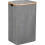 Collapsible Laundry Hamper, Tall Laundry Basket with Bamboo Handles for Efficient Space Management 1