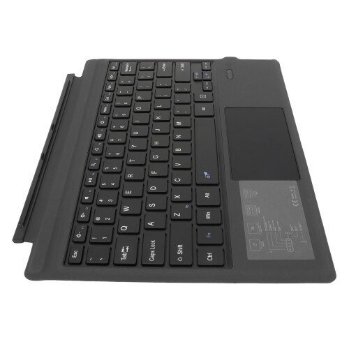 Black Wireless Bluetooth Keyboard with Touchpad for Pro 3-7+ Series 33ft Range