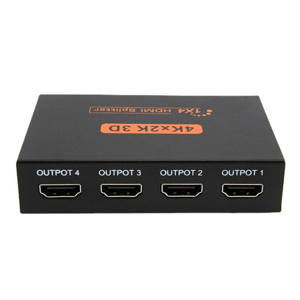Hdmi Signal Splitter 1X4 4K Resolution Mirror Screen Hdmi Distributor Backward Compatible Long Distance Transmission Stable Signal Metal Housing Plug 9138057395051