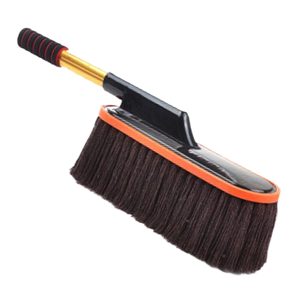 Car Duster With Retractable Handle, Lightweight Microfiber Cleaning Mop Brush For Vehicles Coffee 9189345303845