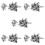 5X Fleur Tuning Pegs / Strings for Stratocaster / Tele / Acoustic Guitar 6L Silver 1