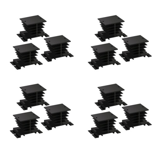 Solid State Relay Heat Sink,12PCS Heatsink PID Temperature Controller Heat Sink for Solid State Relay and SSR Radiator