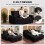 Homcom HOMCOM 2 Seater Pull Out Sofa Bed with Pockets for Living Room Black 4