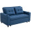 Homcom HOMCOM 2 Seater Pull Out Sofa Bed with Pockets for Living Room Dark Blue 2