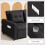 Homcom HOMCOM 2 Seater Pull Out Sofa Bed with Pockets for Living Room Black 7