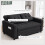 Homcom HOMCOM 2 Seater Pull Out Sofa Bed with Pockets for Living Room Black 6