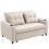 Homcom HOMCOM 2 Seater Pull Out Sofa Bed with Pockets for Living Room Beige 2