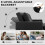 Homcom HOMCOM 2 Seater Pull Out Sofa Bed with Pockets for Living Room Black 5
