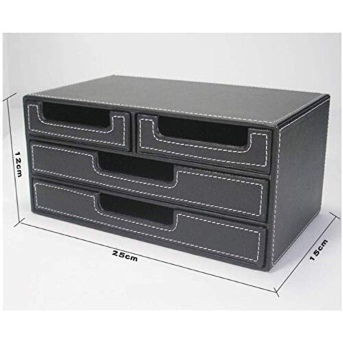 File Cabinet Organizer With Drawers And Storage Boxes For Office Desktop Black 1