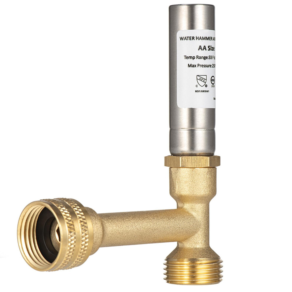 Coppers Water Hammer Arrestor 3/4 Inch Thread For Dishwasher And Sink Faucet Toilet Copper Plumbing Noise Stopper 9189345304095