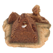 Décoration d'aquarium en résine réaliste en forme de pyramide 16x15x8,5 cm, ornament pour Aquarium