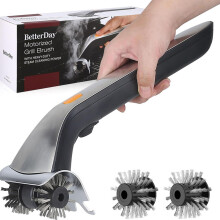 Electric Grill Brush with Scraper, Cordless 360 Rotating Grill Cleaner with Water Dispenser