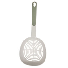 Stainless Steel Spaghetti Strainer Spoon with Ergonomic Handle for Pasta Frying and Vegetables Green 35.5x15.5x3cm
