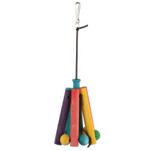 Parrot Toy Bird Chewing Toys Hanging Parrort Toy Playing Toy with Hanger