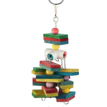 Parrot Toy Bird Chewing Toys Hanging Parrort Toy Playing Toy with Hanger