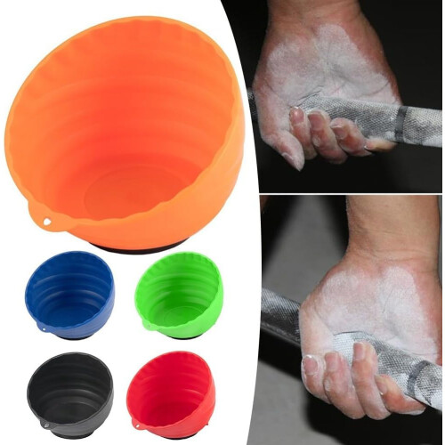 Magnetic Suction Bowl Chalk Storage For Athletic Use Red 1