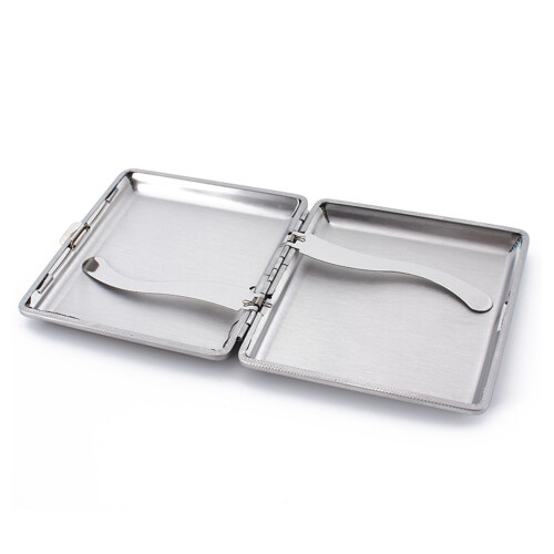High-Grade PU Leather Metal Cigarette Case with Durable Flip Design 2