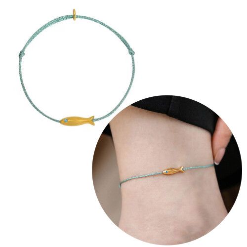 Bracelet à breloques en forme de poisson doré de Style 1